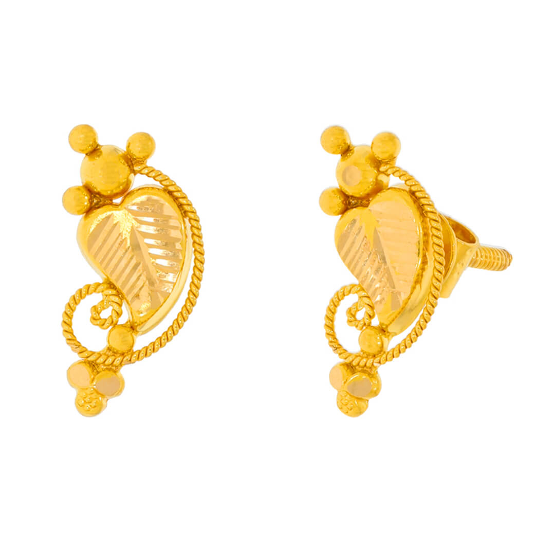 karving gold earring with Free Gold Coin