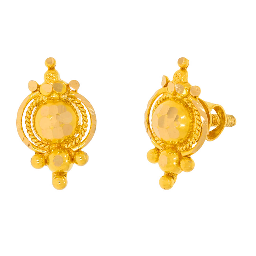 Amadeo gold earring with Free Gold Coin