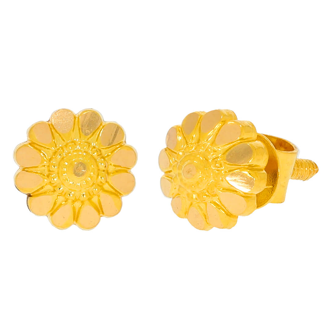 Pankhuri stud gold earring with Free Gold Coin