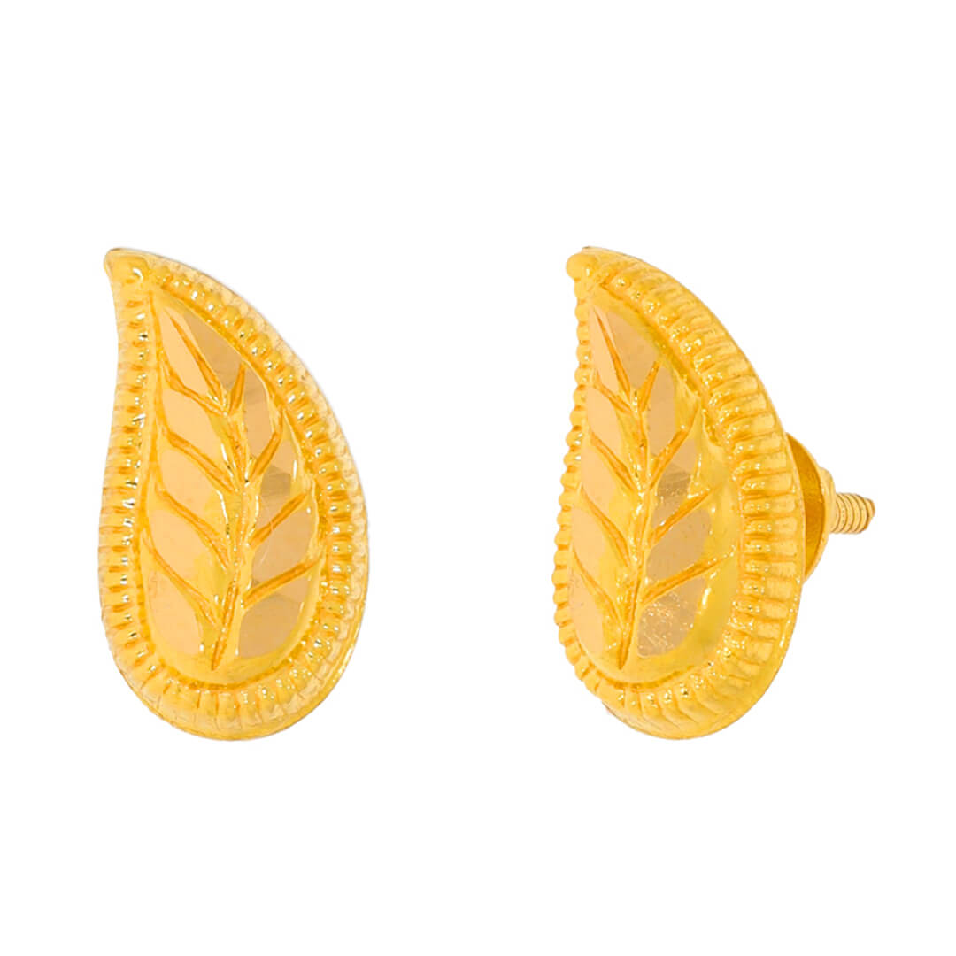 Bevan gold earring with Free Gold Coin