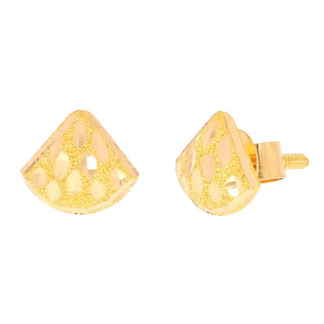 pankhudi Stud gold earring with Free Gold Coin