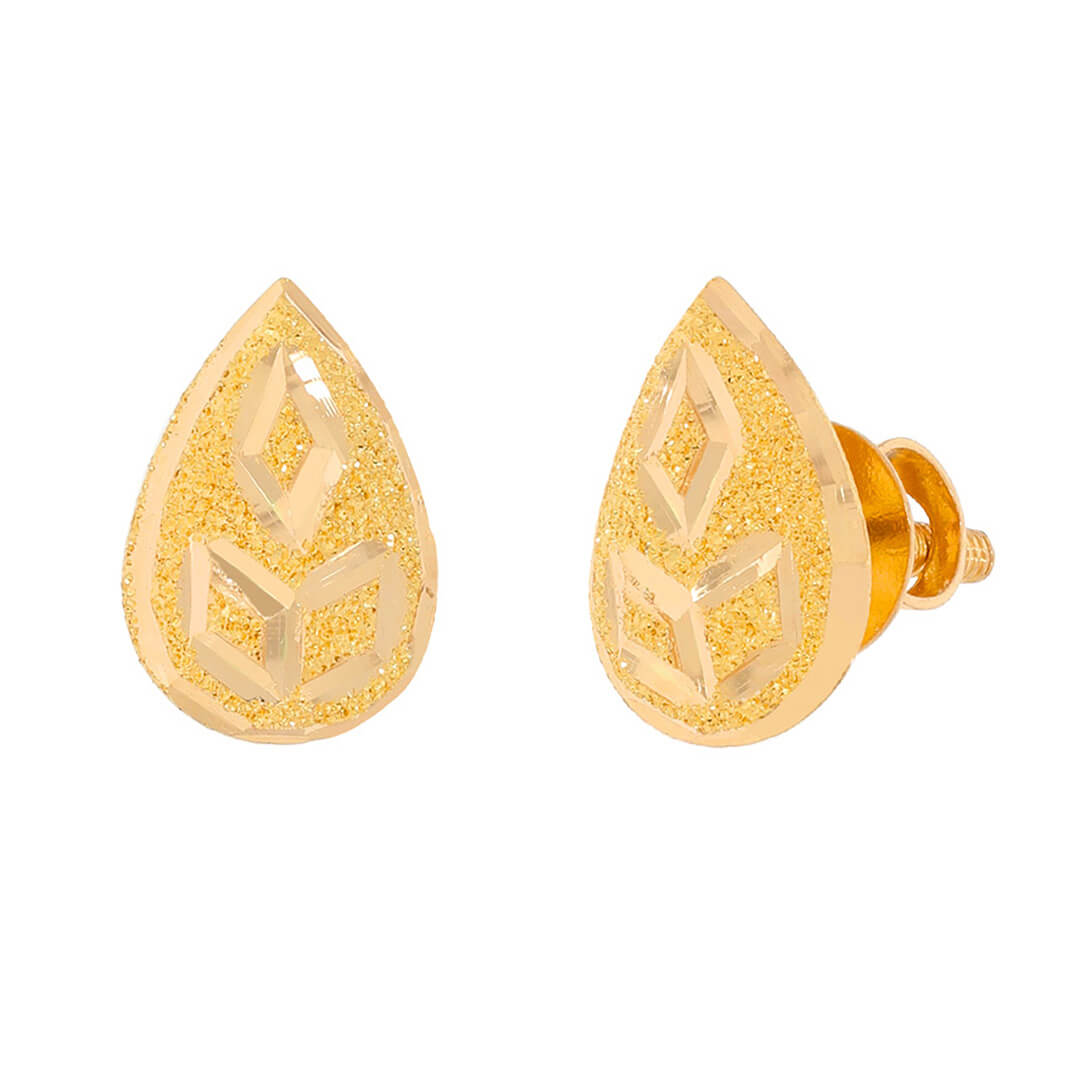 drop stud gold earring with Free Gold Coin