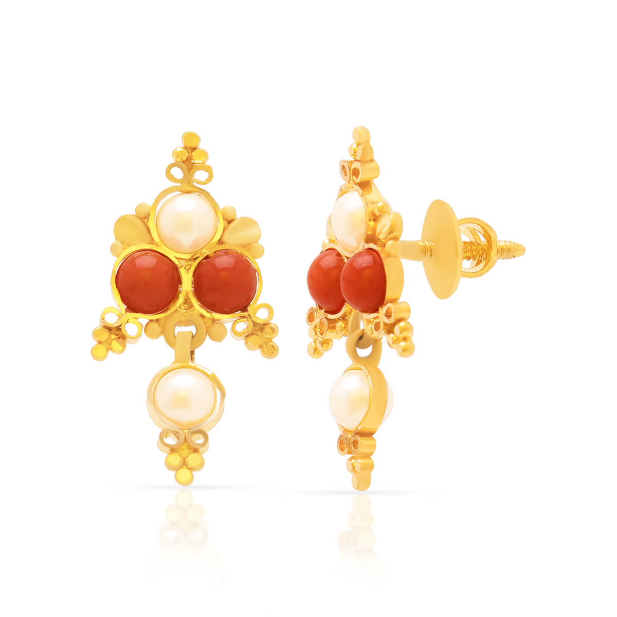 Gold Earrings with Free Gold Coin