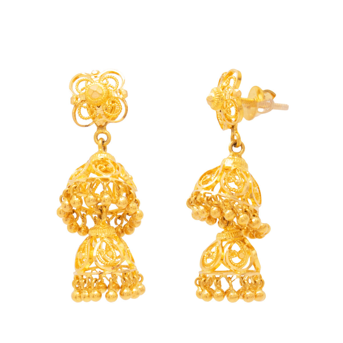 Shivika Gold Earring with Free Gold Coin