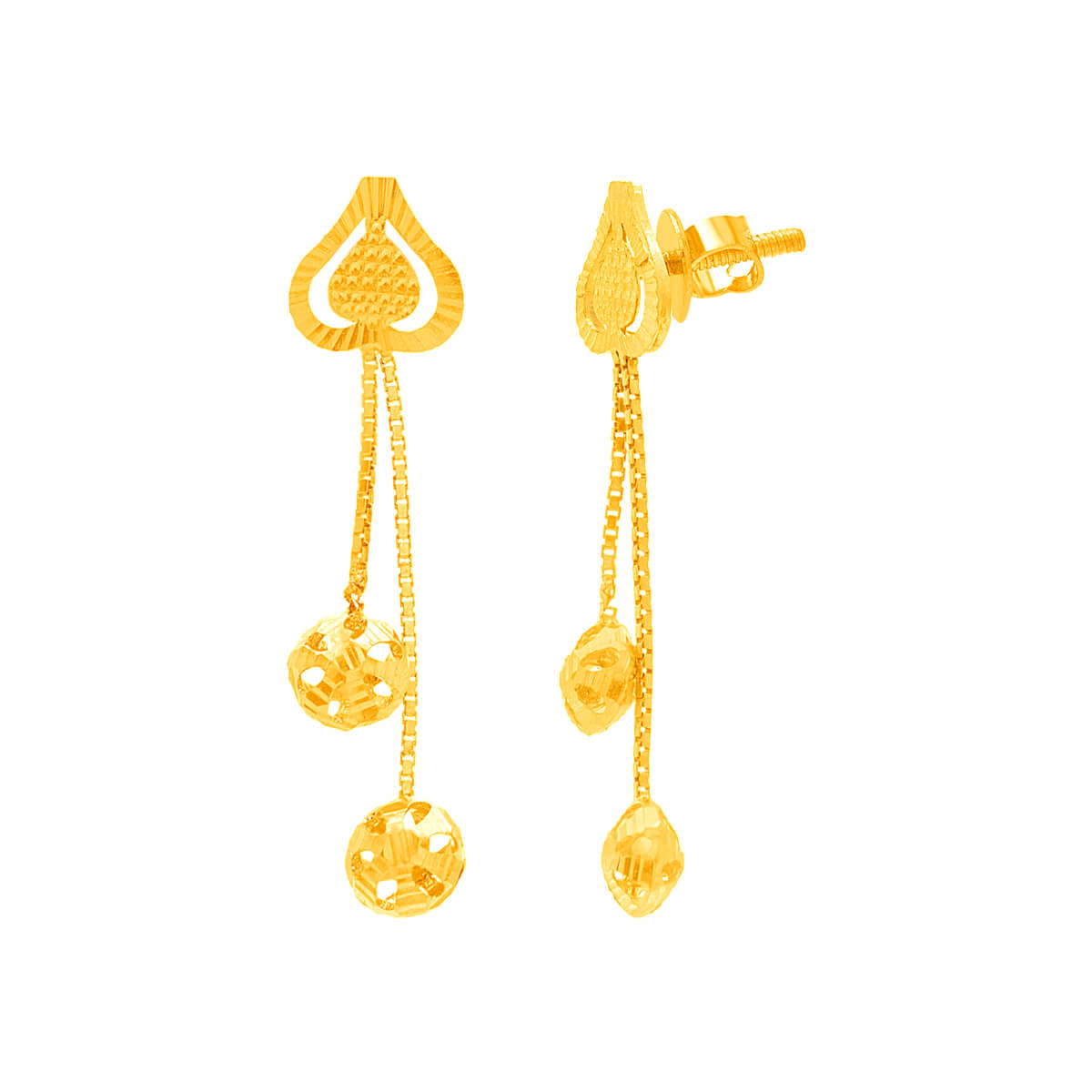 Hanging Elegant Gold Earrings