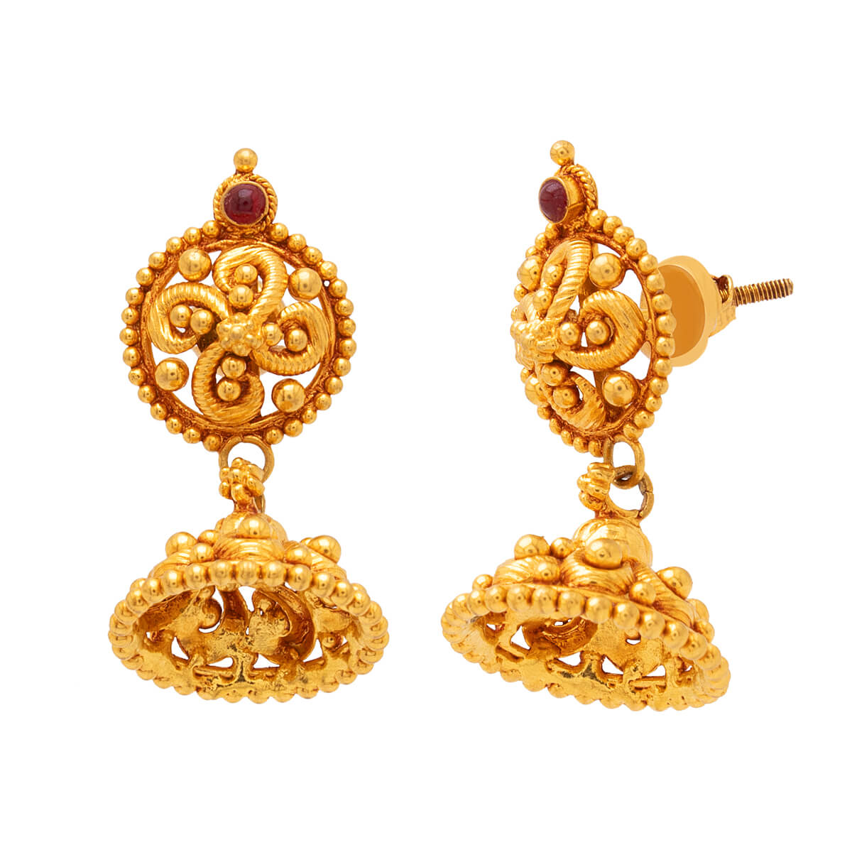 Jhumirya Eminent Gold Earring with Free Gold Coin