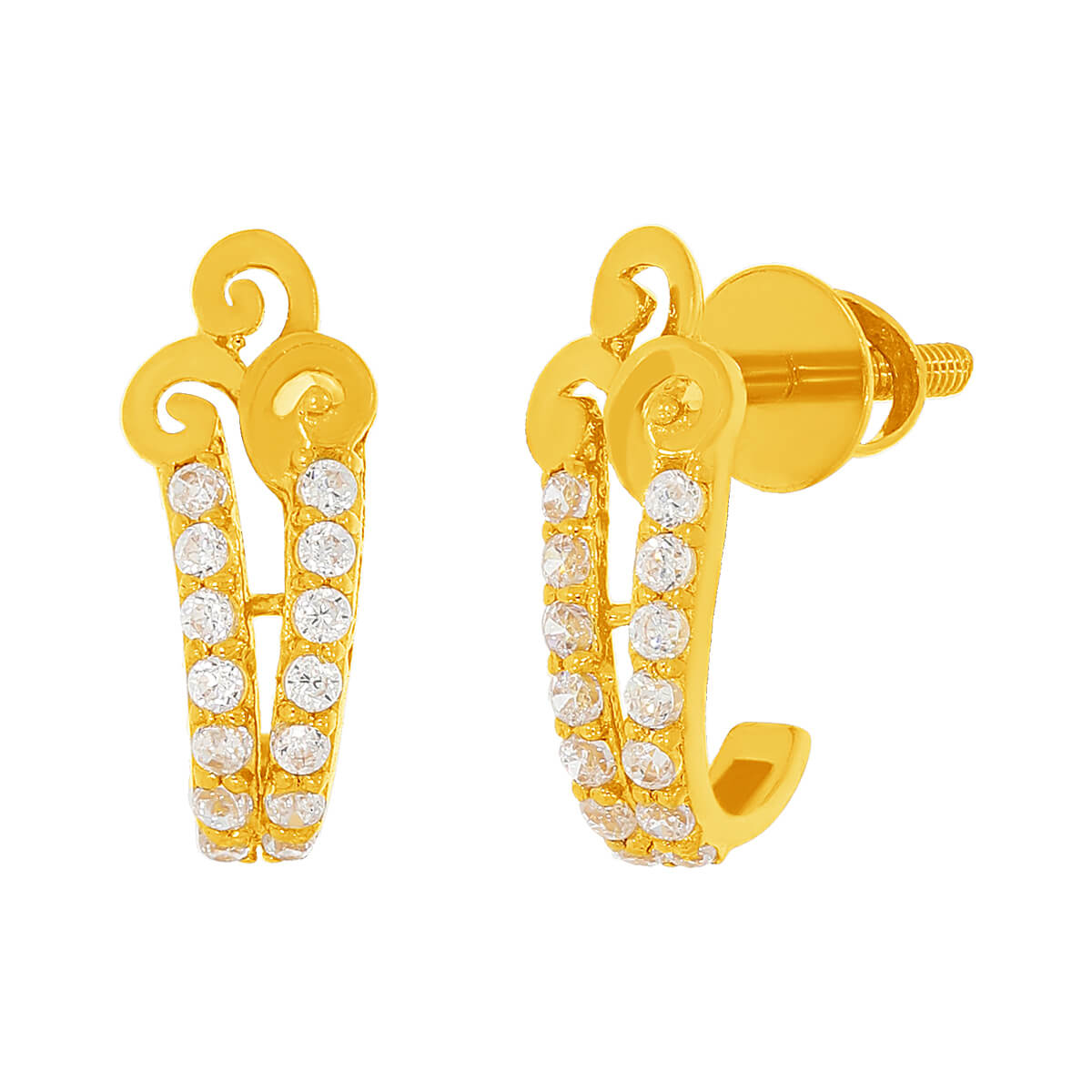 Avasa Gold Earring with Free Gold Coin