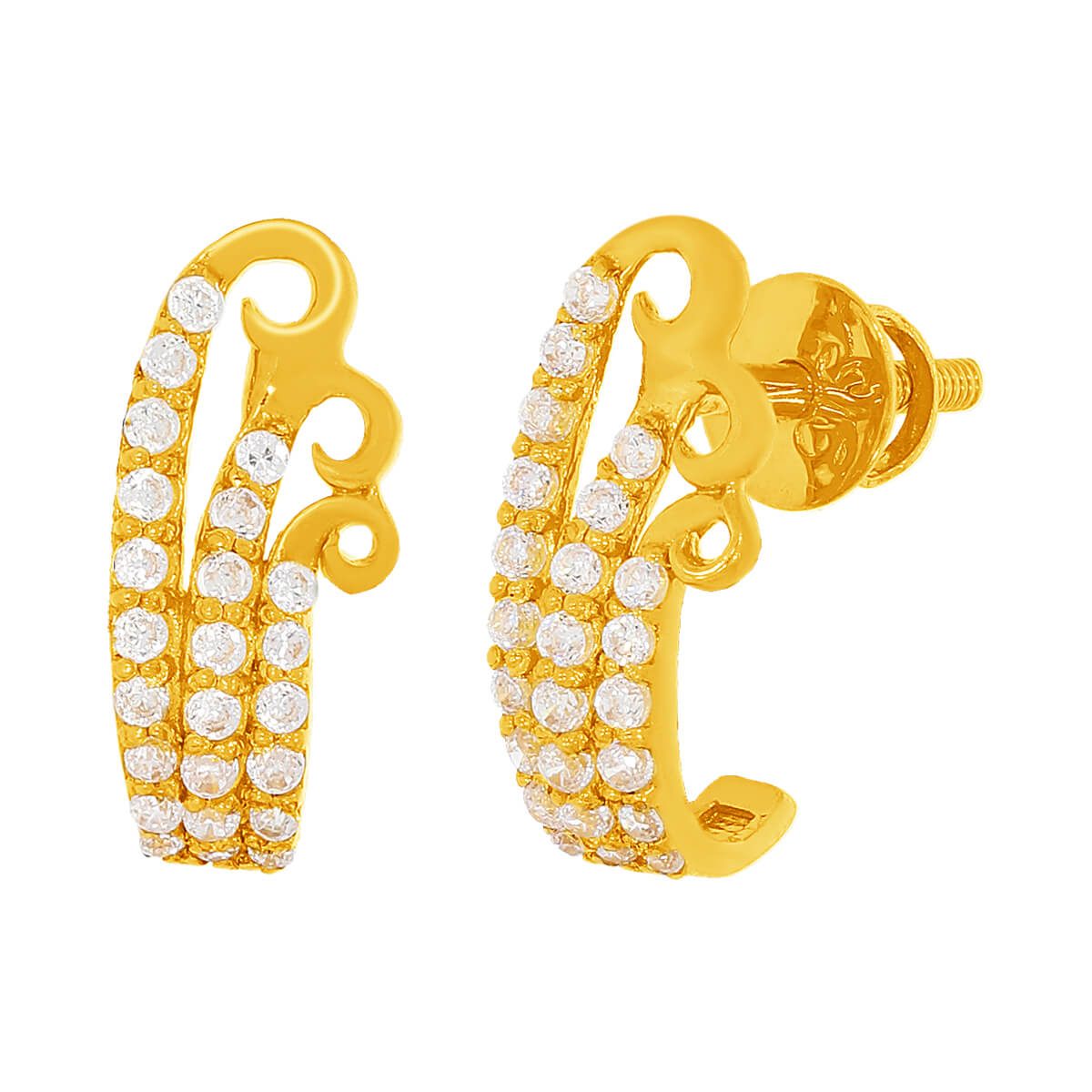 Kashve Gold Earring with Free Gold Coin