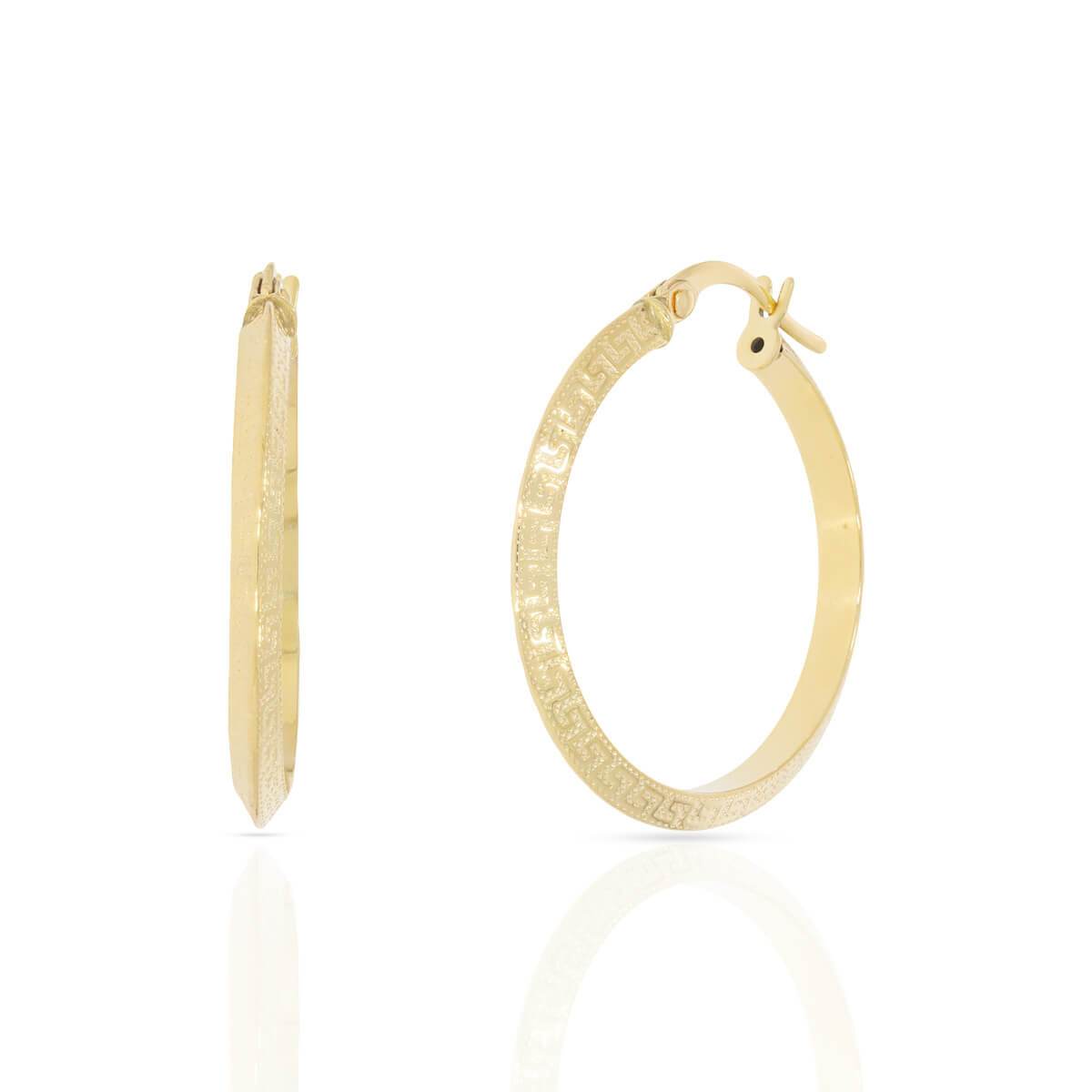 V Shape Gold Hoop Earrings - WHP Jewellers