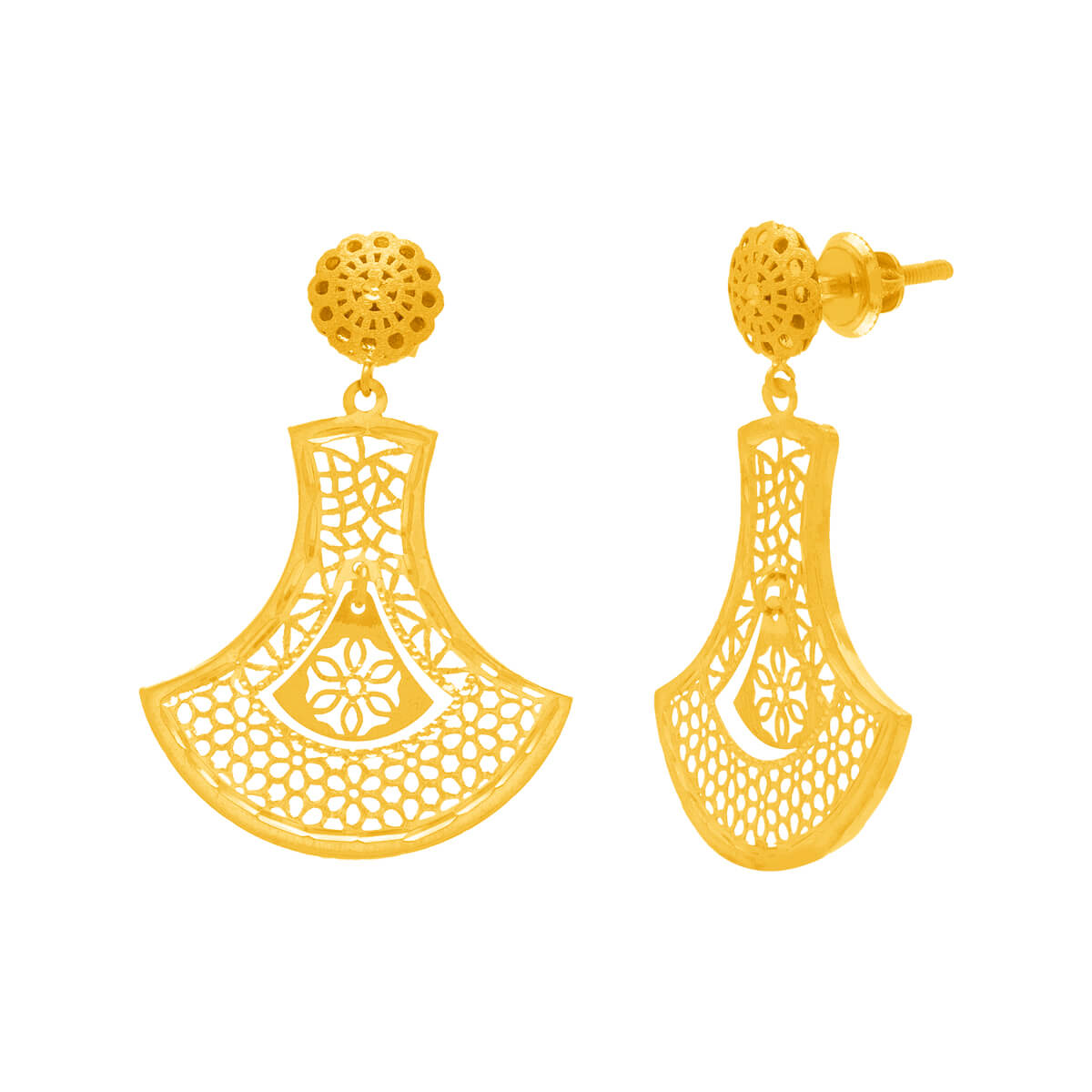 Giyasha Gold Earring with Free Gold Coin