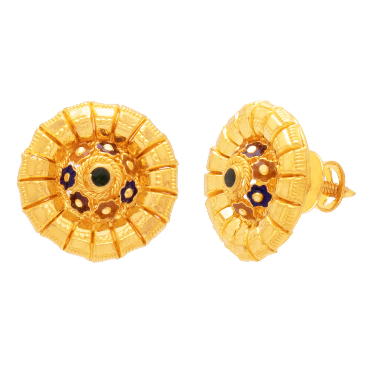 Golden Dazzle Gold Earrings with Free Gold Coin