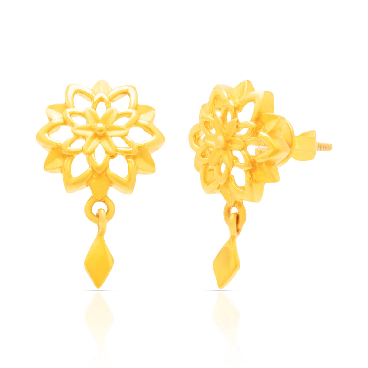 Gold Earrings with Free Gold Coin