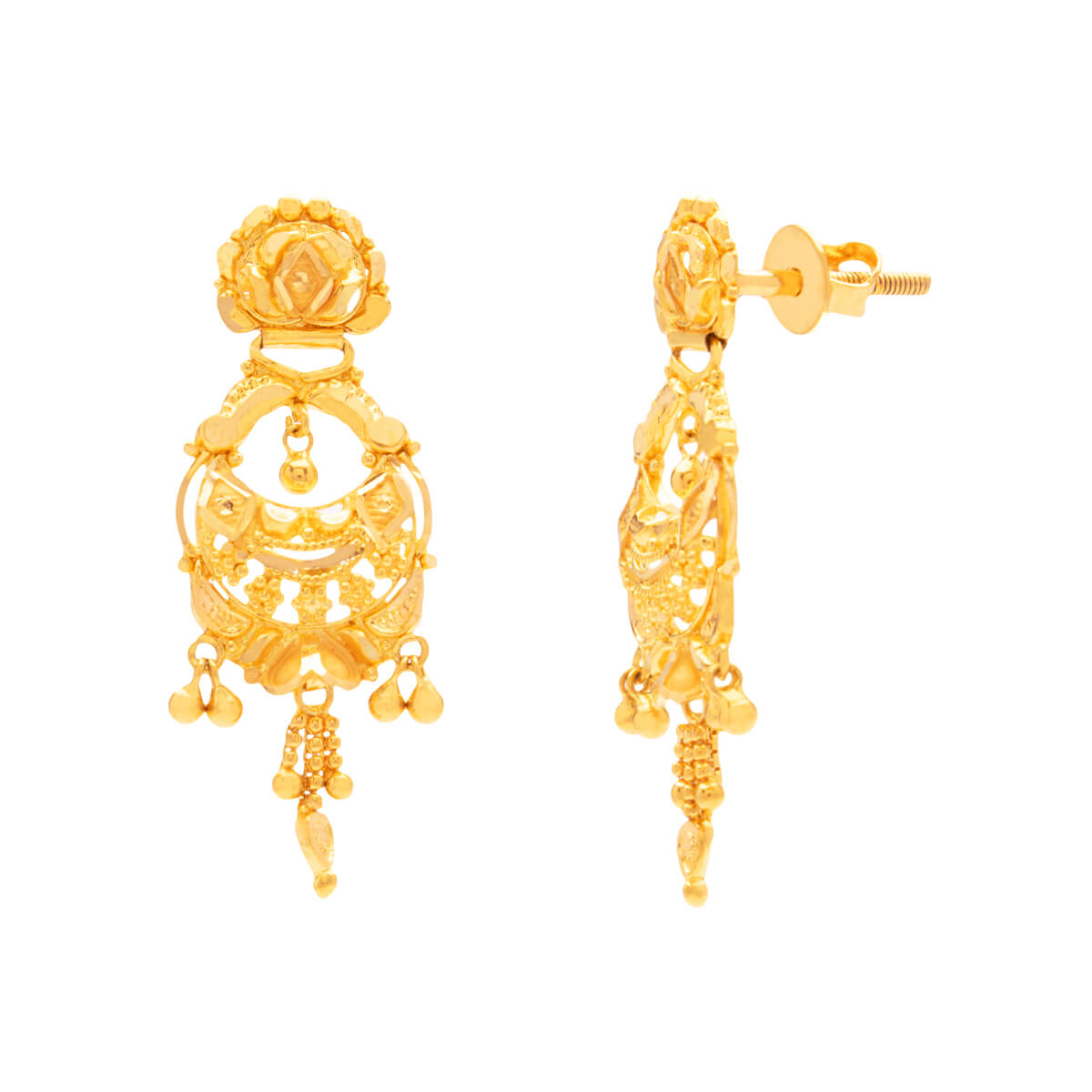 Nyra Gold Earrings with Free Gold Coin