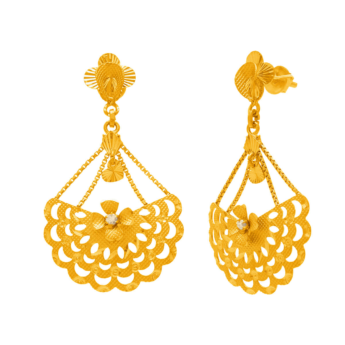 Harina Gold Earring with Free Gold Coin