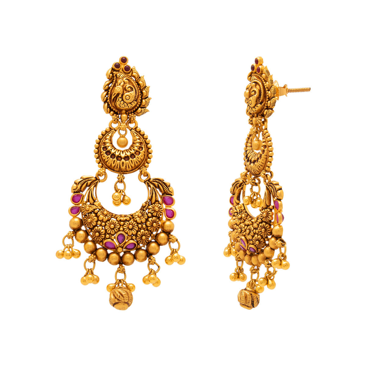 Arav Gold Earring with Free Gold Coin