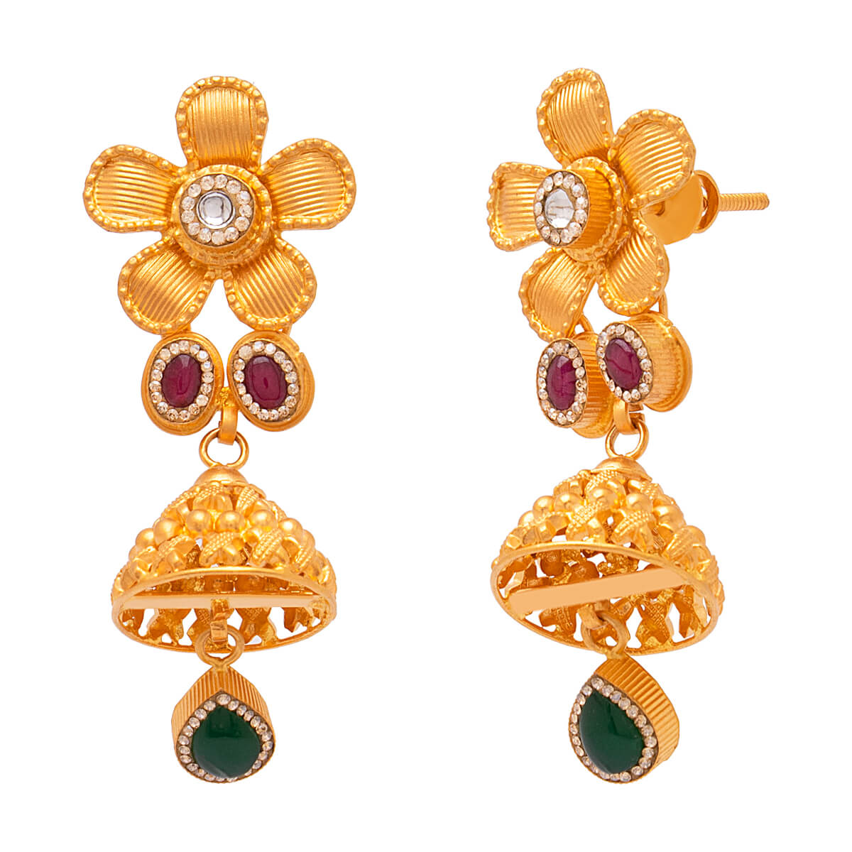 Farida Eminent Gold Earring with Free Gold Coin