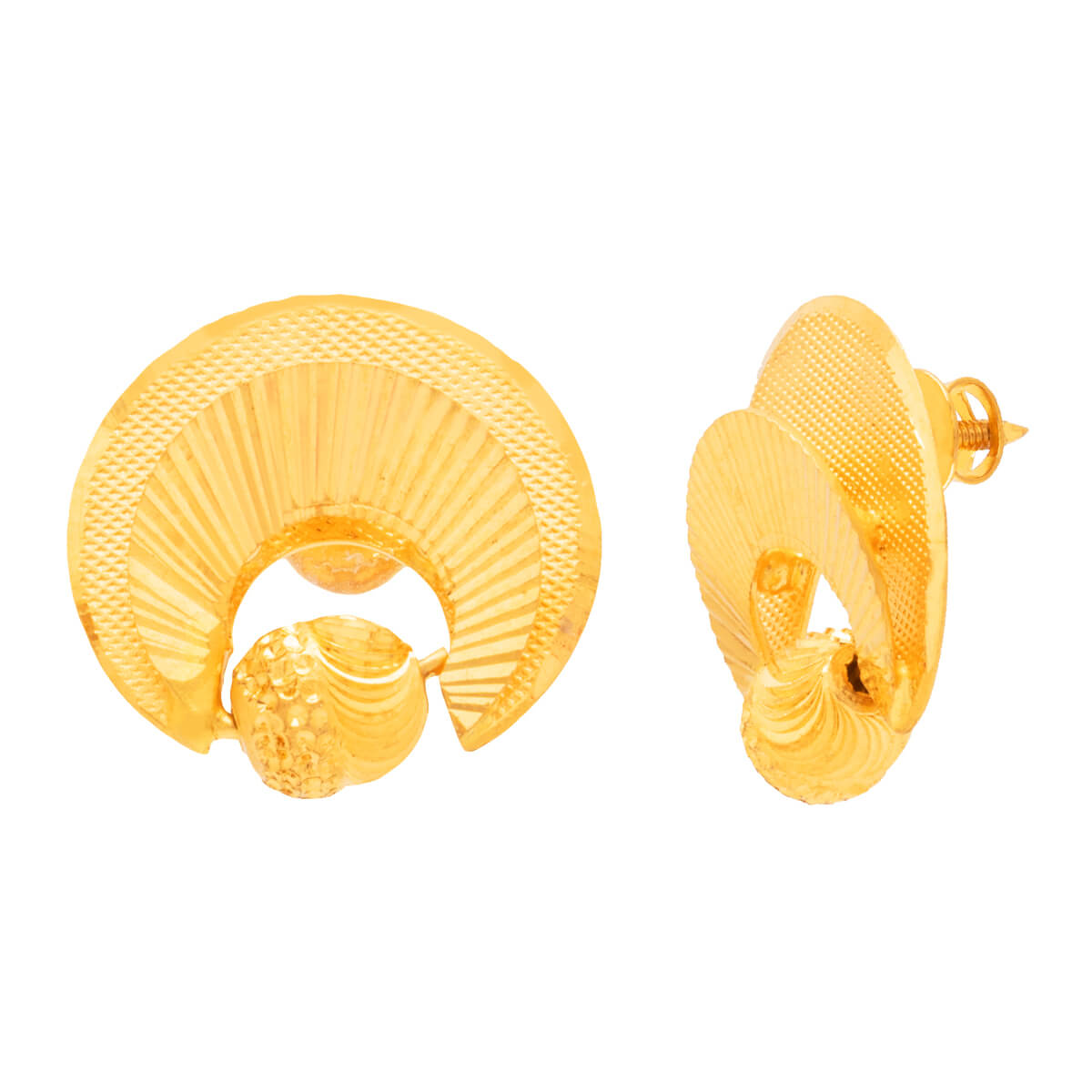 Yaalini Gold Earrings with Free Gold Coin