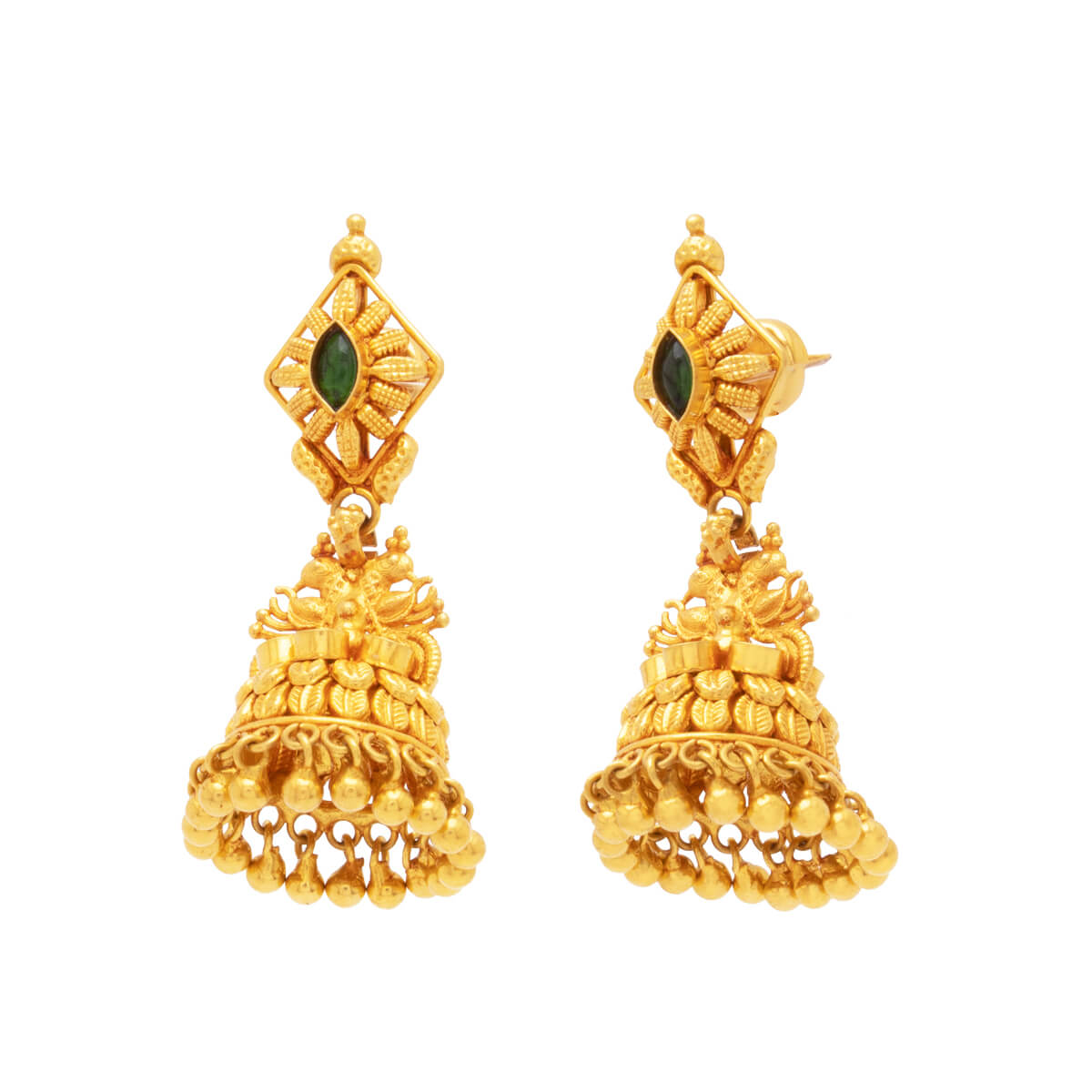 Grishana Gold Earring with Free Gold Coin