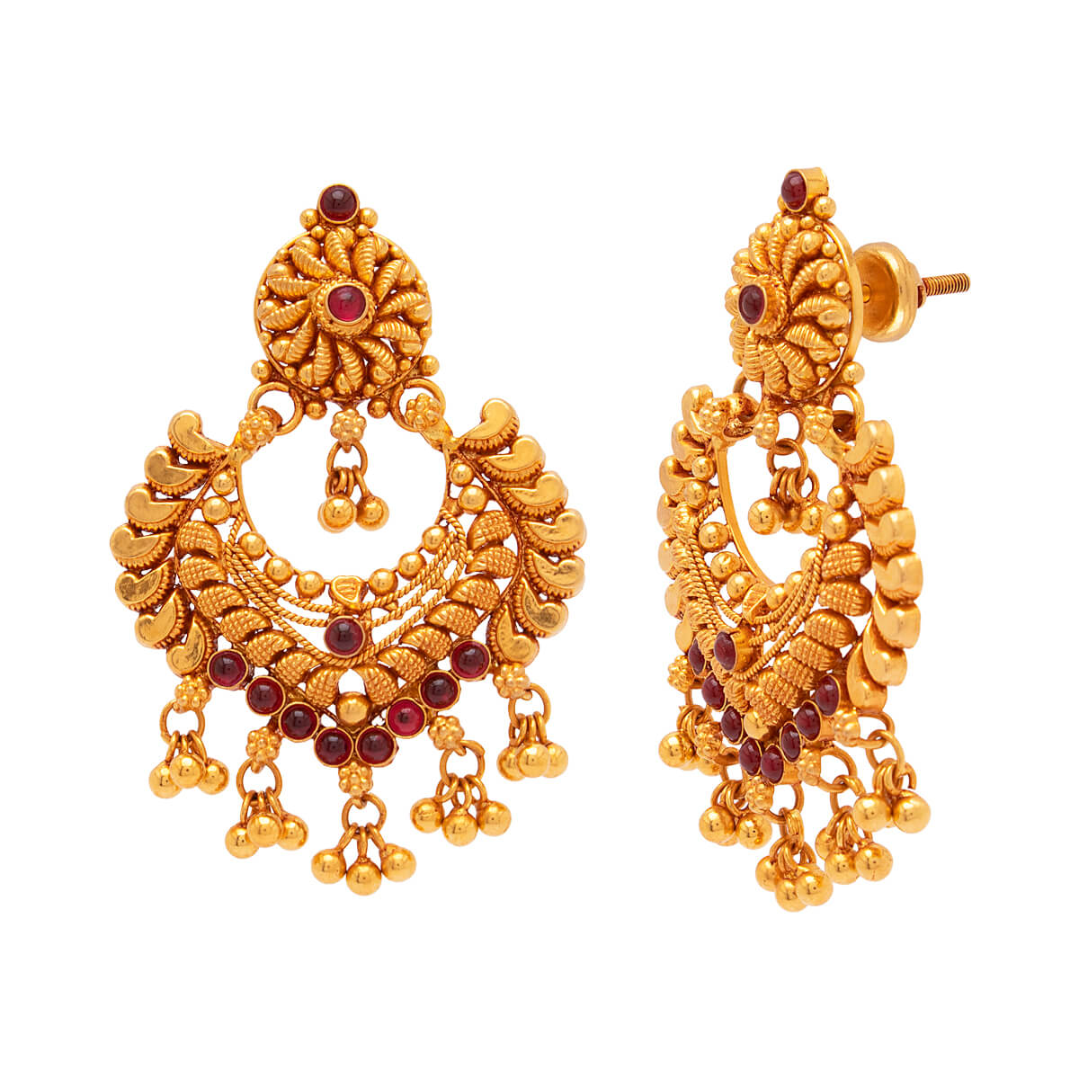 Imaara Gold Earrings with Free Gold Coin