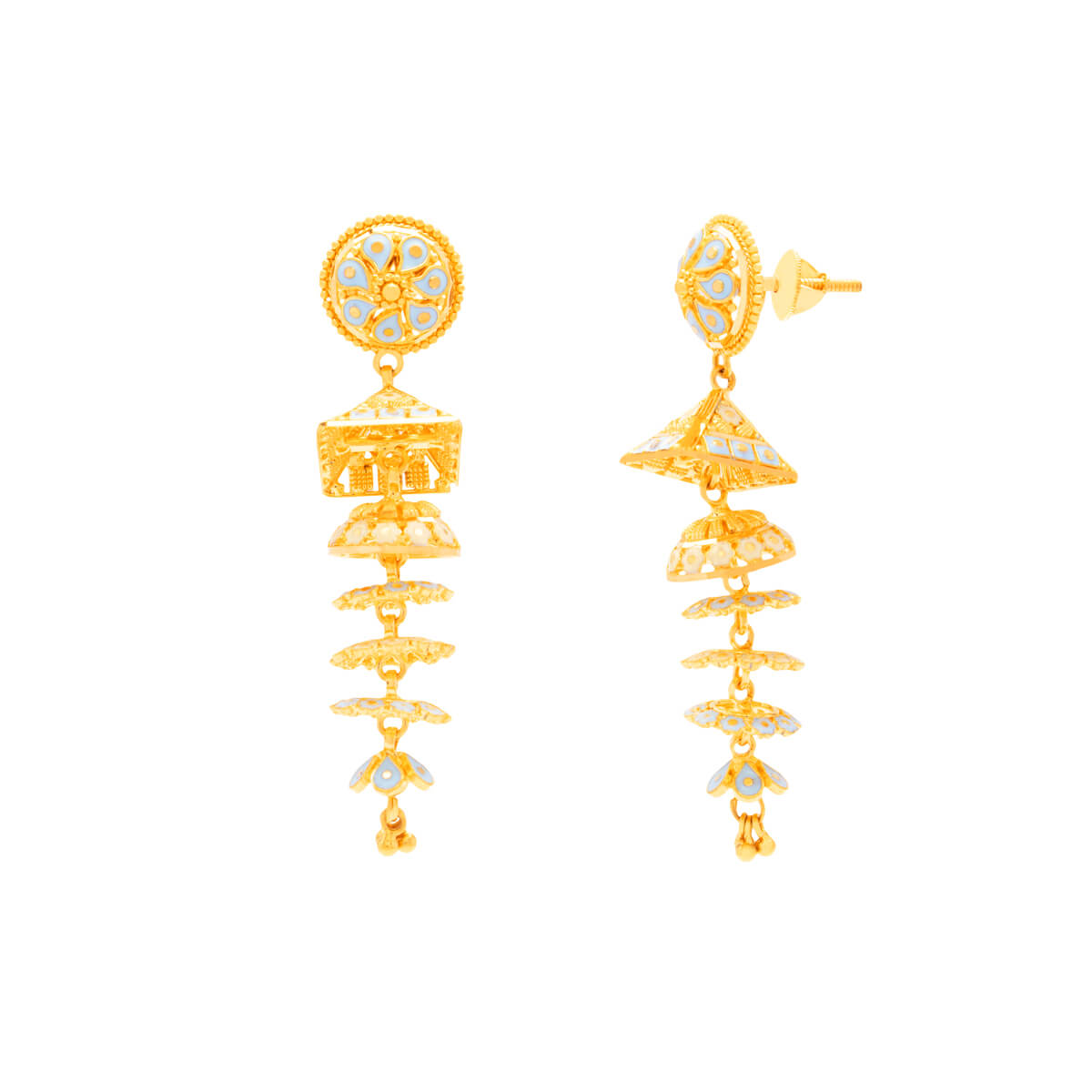 Manya Gold Earrings with Free Gold Coin