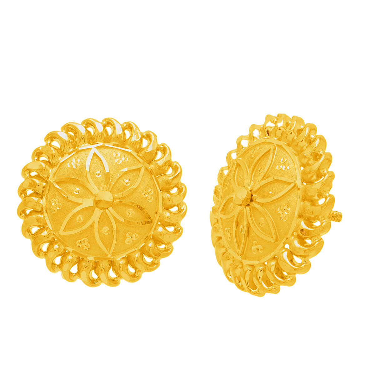 Gaurika Stunning Gold Earring with Free Gold Coin