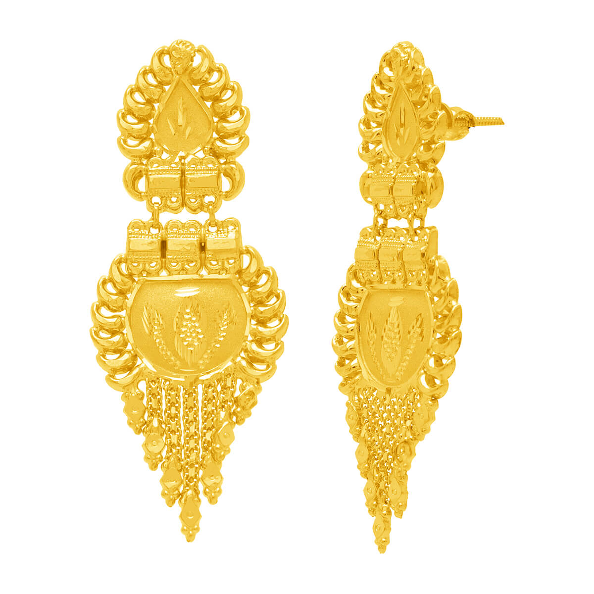 Jasika Gold Earring with Free Gold Coin