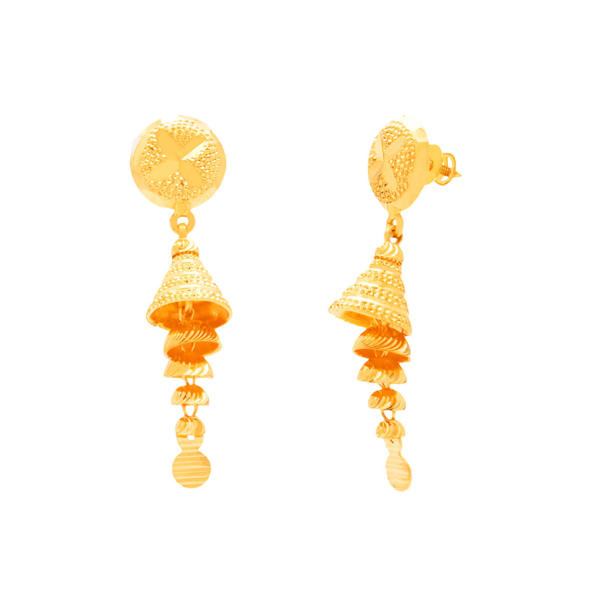 Ojasvi Gold Earrings with Free Gold Coin