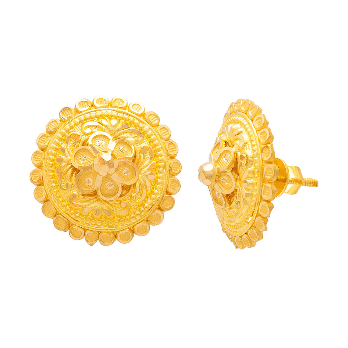 Janisha Gold Earring with Free Gold Coin