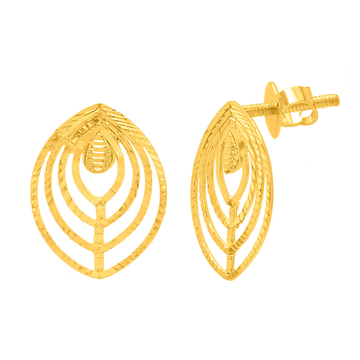 Krishina Gold Earring with Free Gold Coin