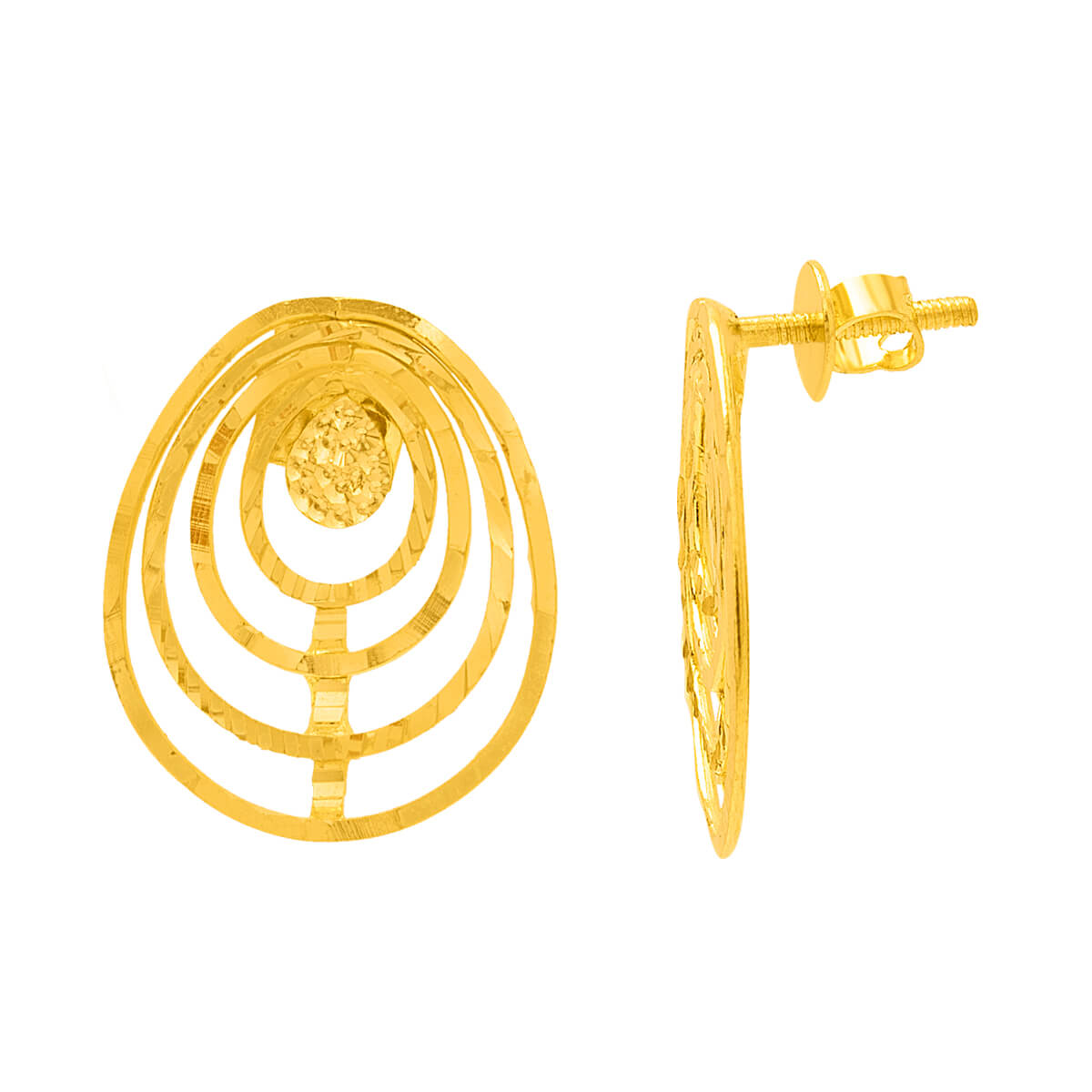 Krisha Gold Earring with Free Gold Coin