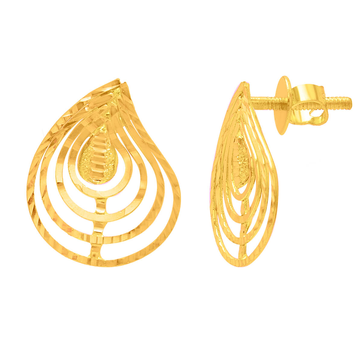 Kiara Dazzling Gold Earring with Free Gold Coin