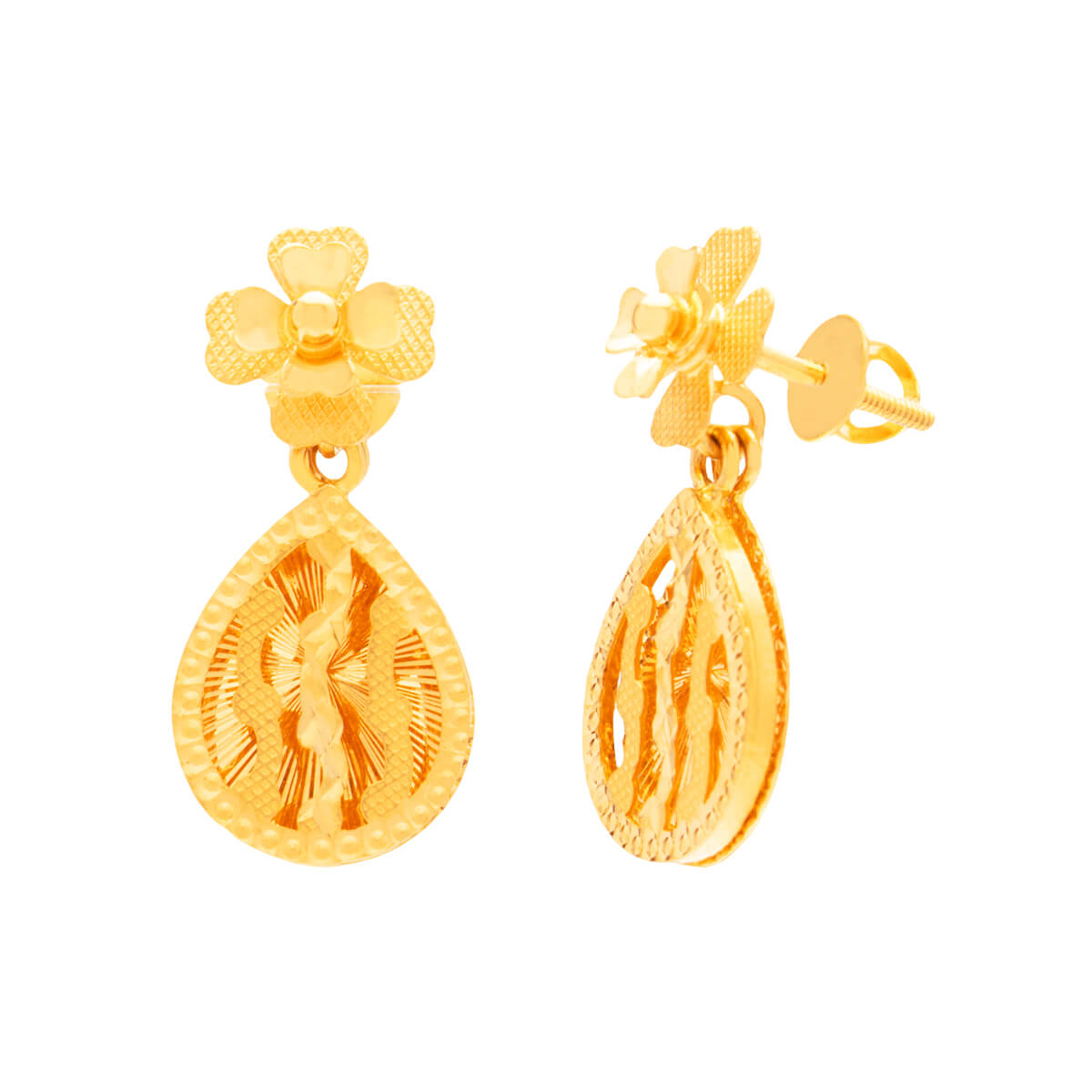 Prishika Gold Earrings with Free Gold Coin