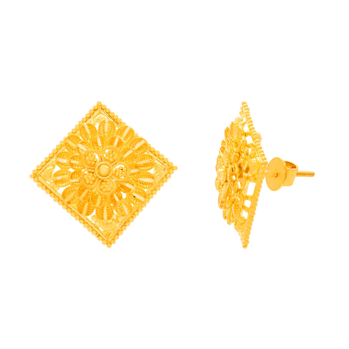 Sharva Gold Earrings with Free Gold Coin