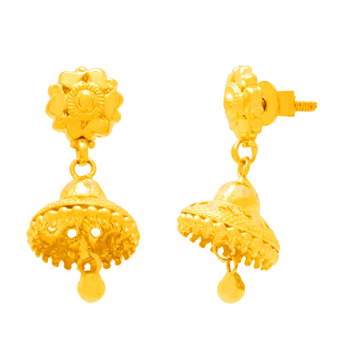 Nityam Gold Earring with Free Gold Coin