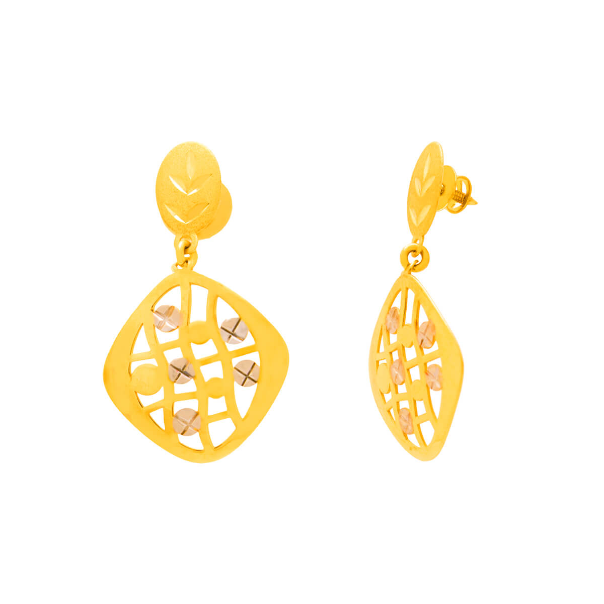 Navika Gold Earring with Free Gold Coin