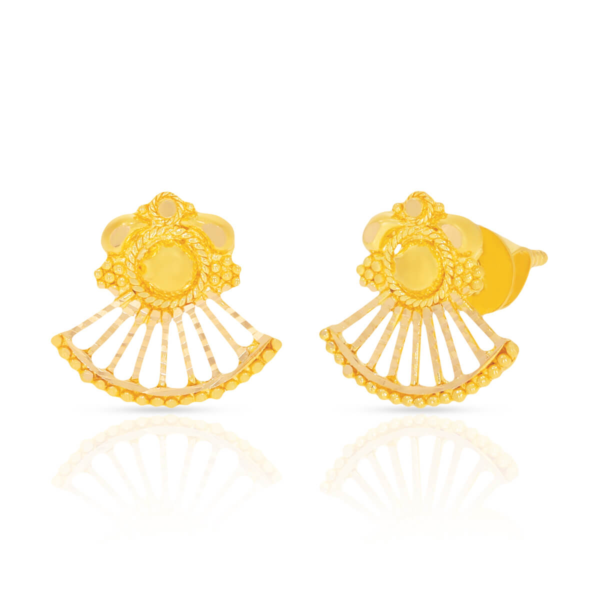 Celestial Symphony Gold Earring with Free Gold Coin