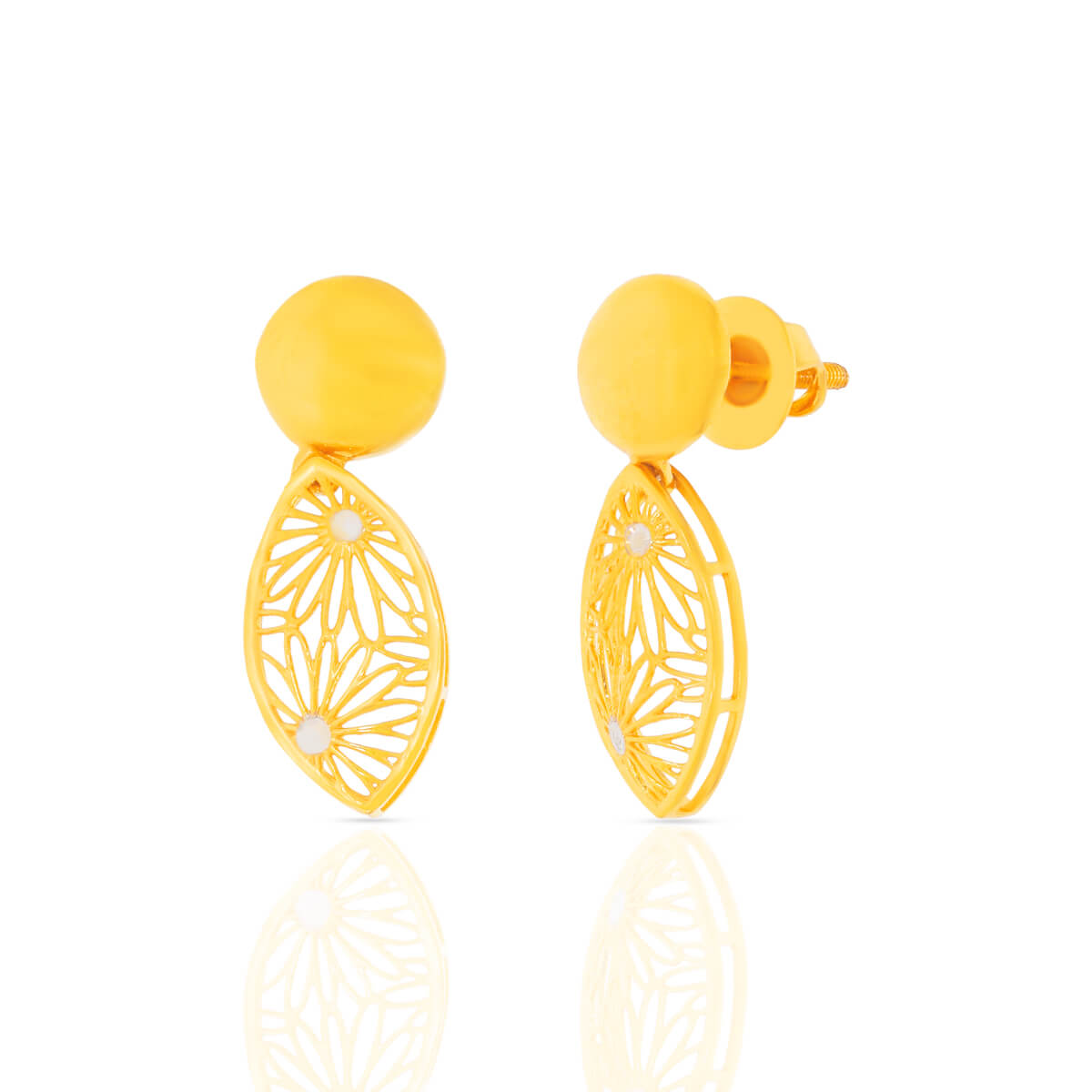 Golden Keepsake Gold Earring with Free Gold Coin