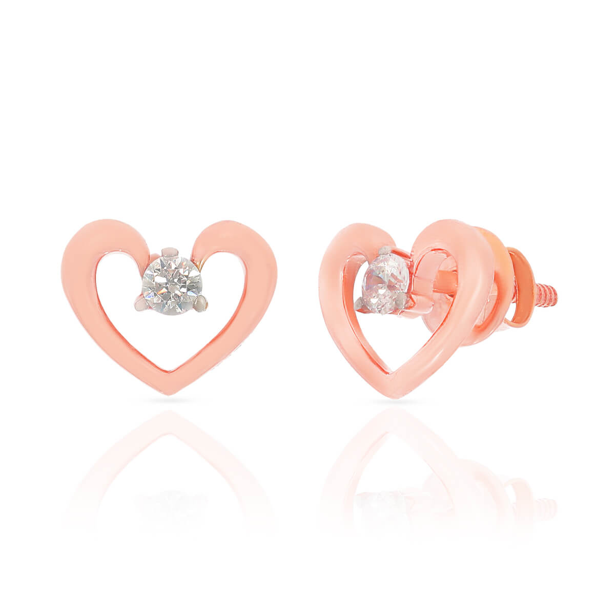 Mesmerising Heart Gold Earring