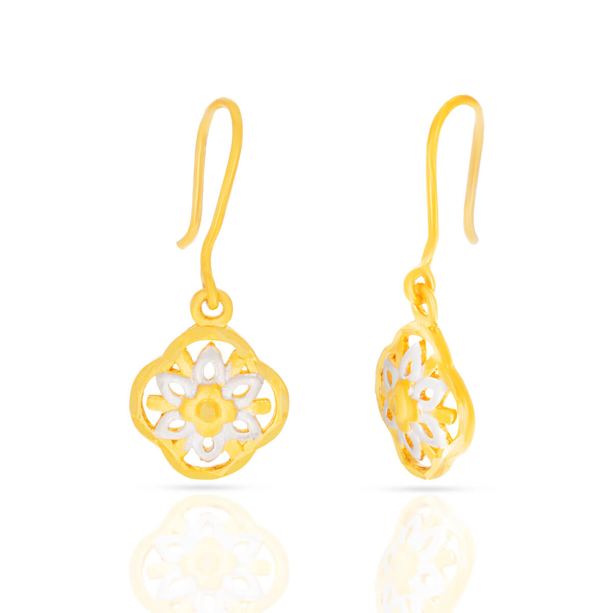 Opulent Clover Gold Earring with Free Gold Coin