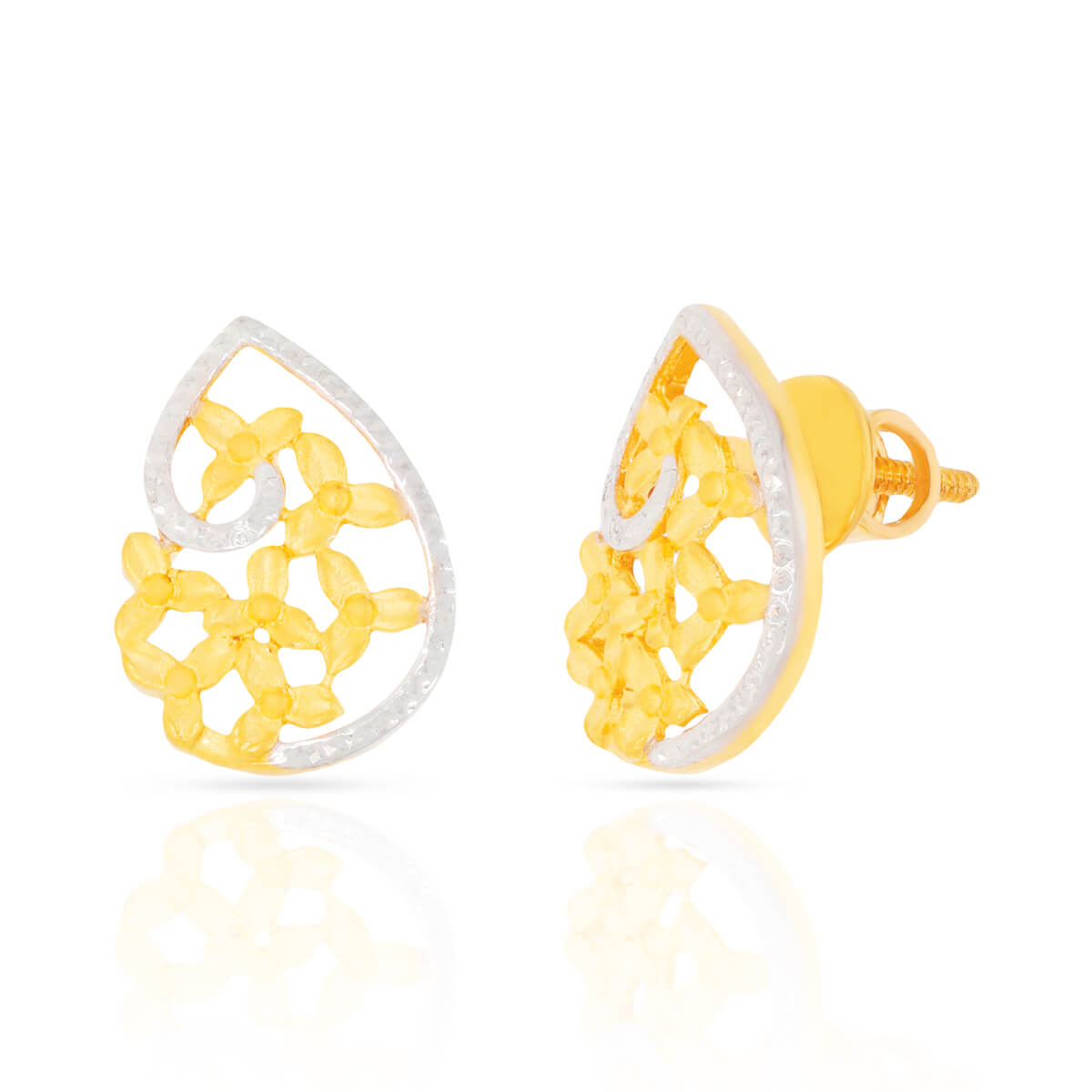 Regal Floral Gold Earrings