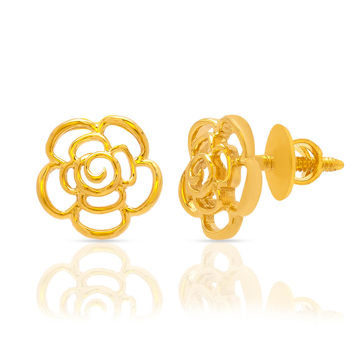 Captivating Rosica Gold Earrings with Free Gold Coin