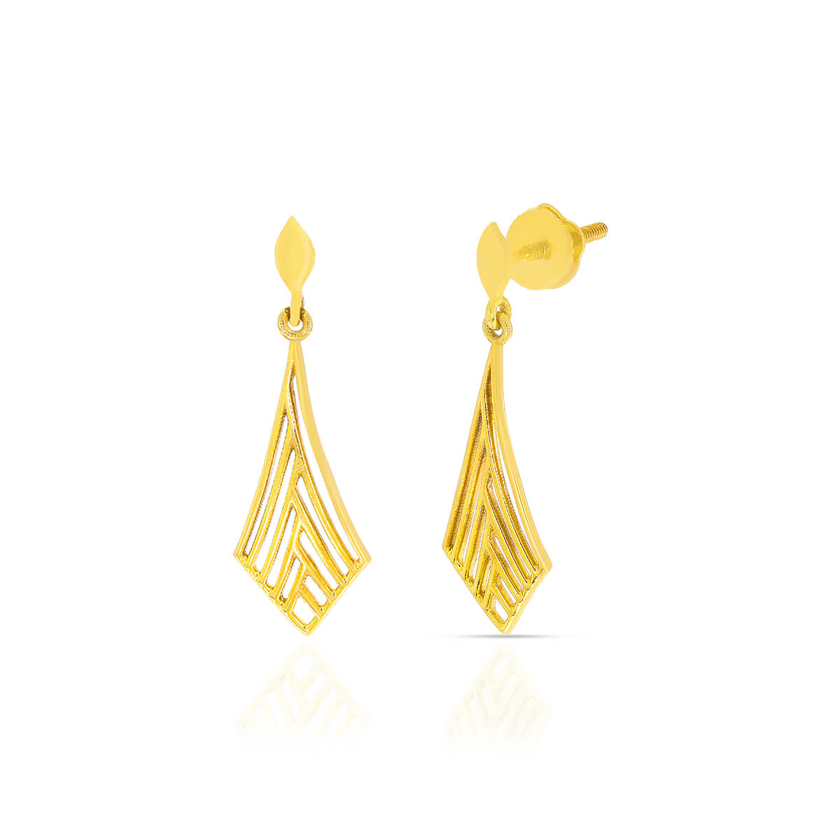 Gold Earrings with Free Gold Coin