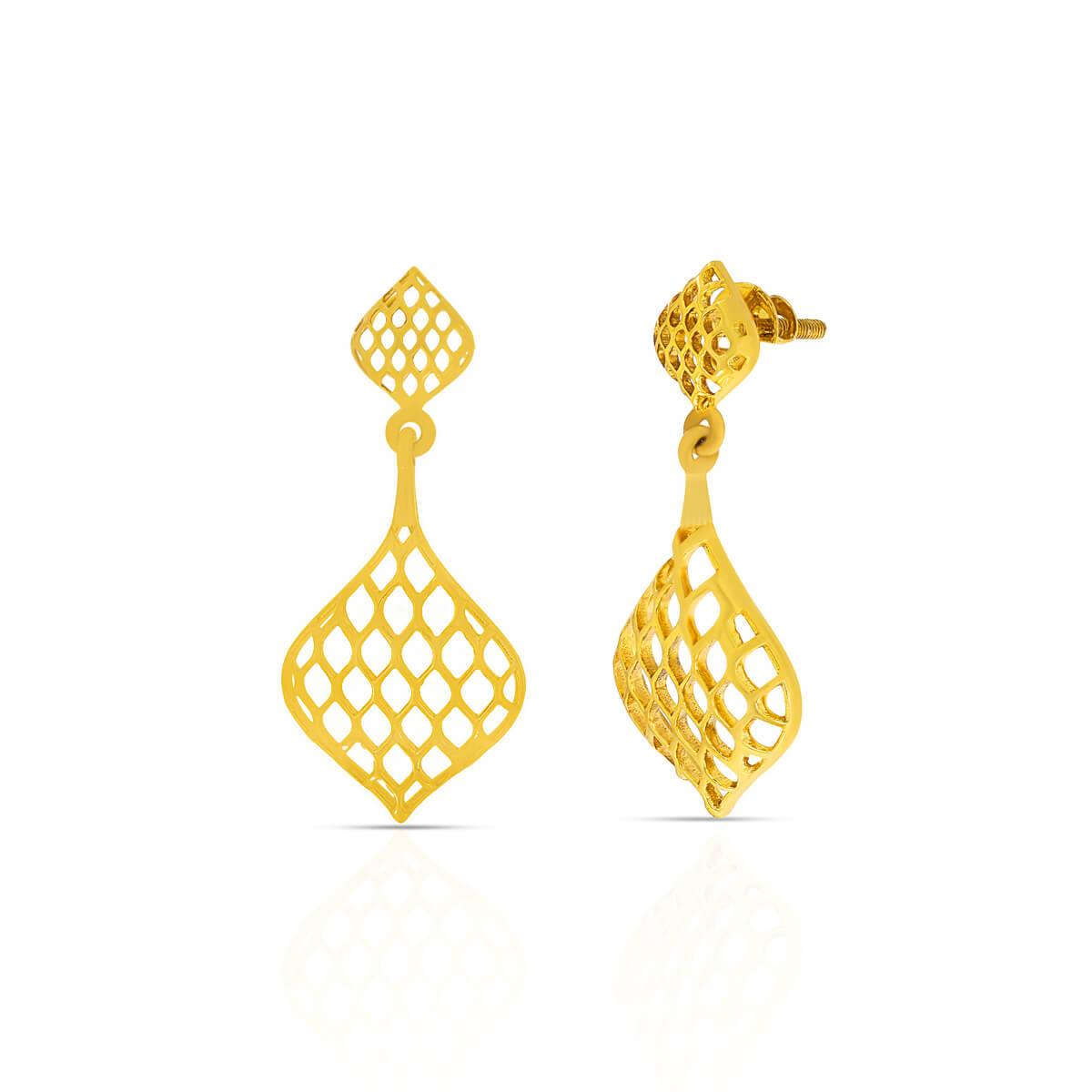 Gold Earrings with Free Gold Coin