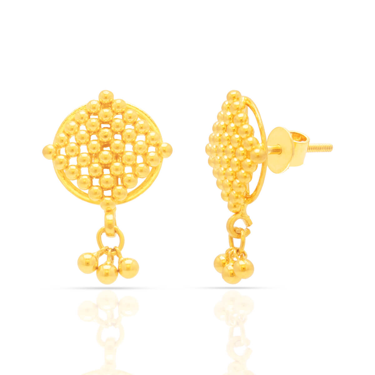 Gold Earrings with Free Gold Coin