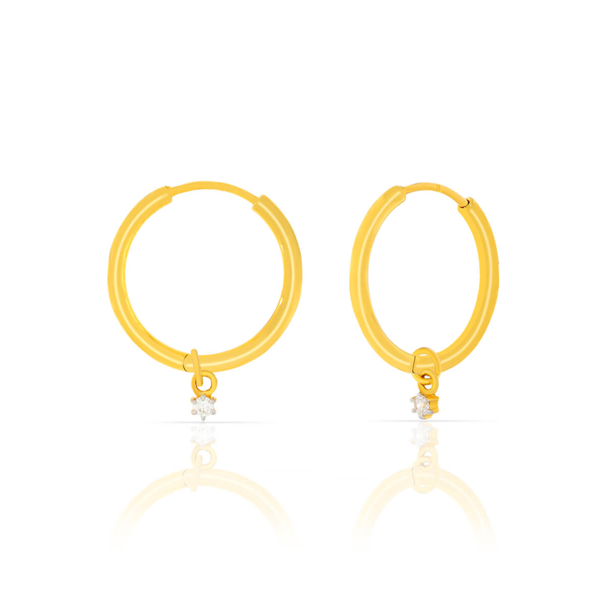 Gold Earring with Free Gold Coin