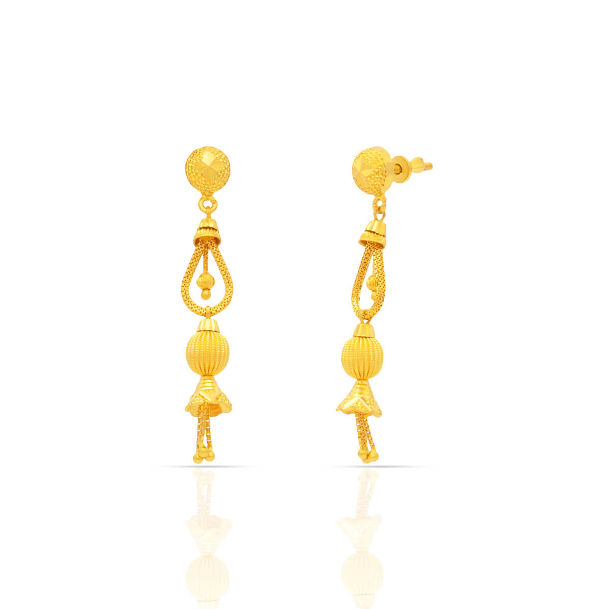 Gold Earring with Free Gold Coin