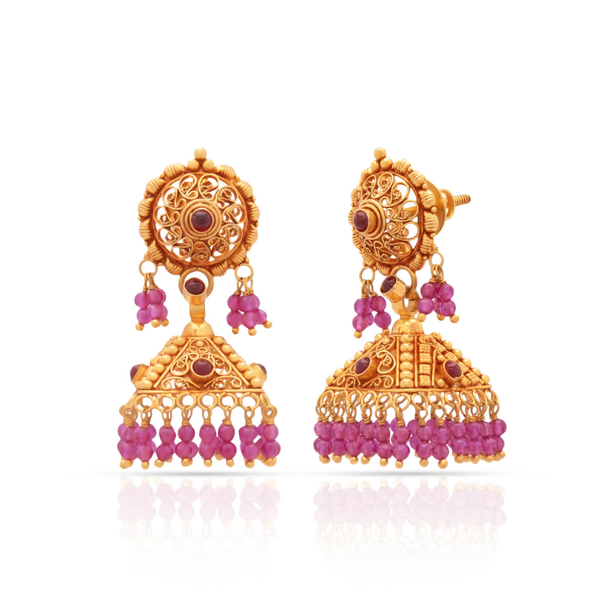 Gold Jhumka Earrings