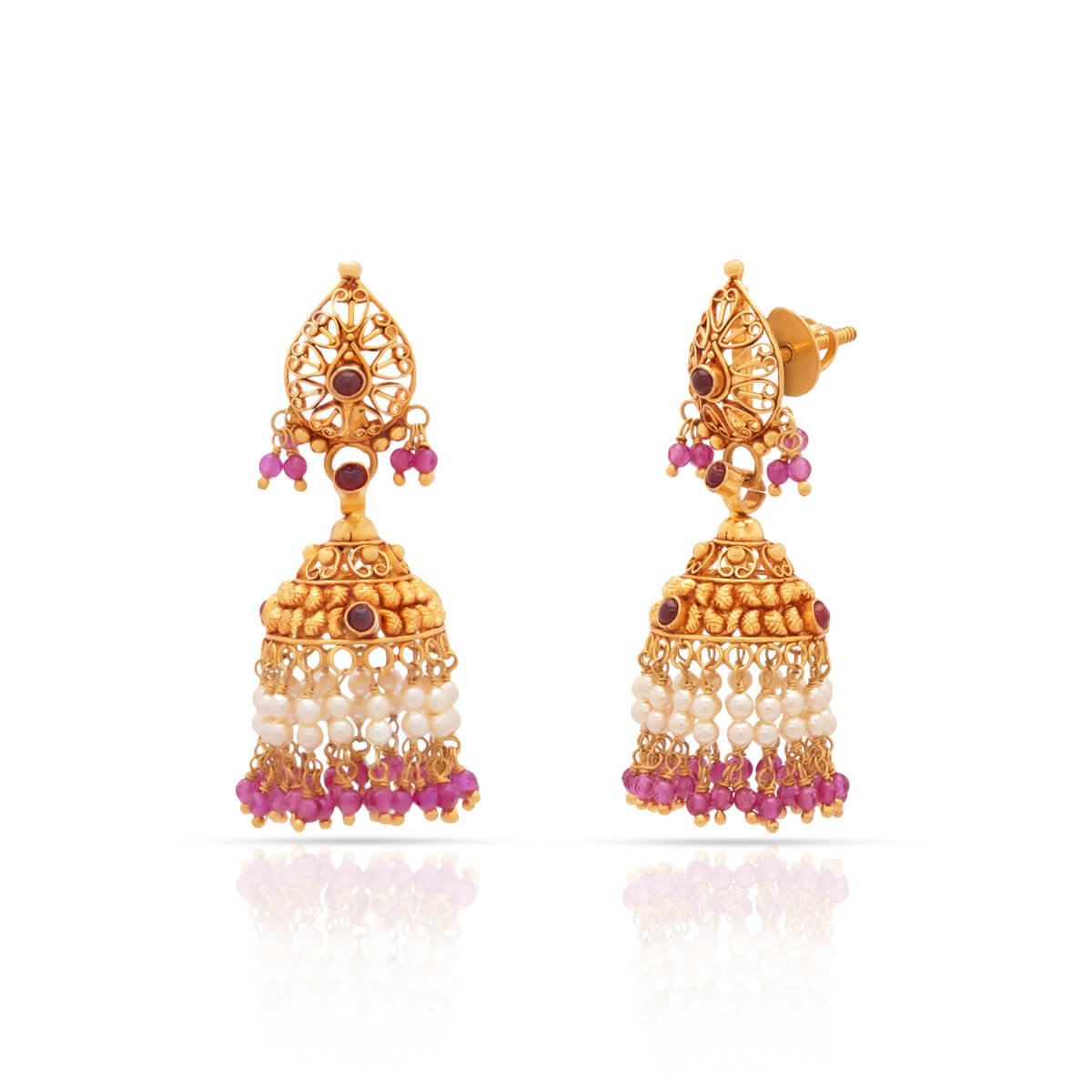 Gold Jhumka Earrings