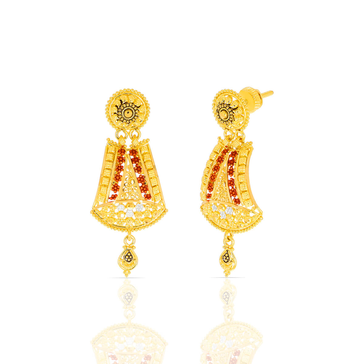 Vintage Charm Gold Earring with Free Gold Coin