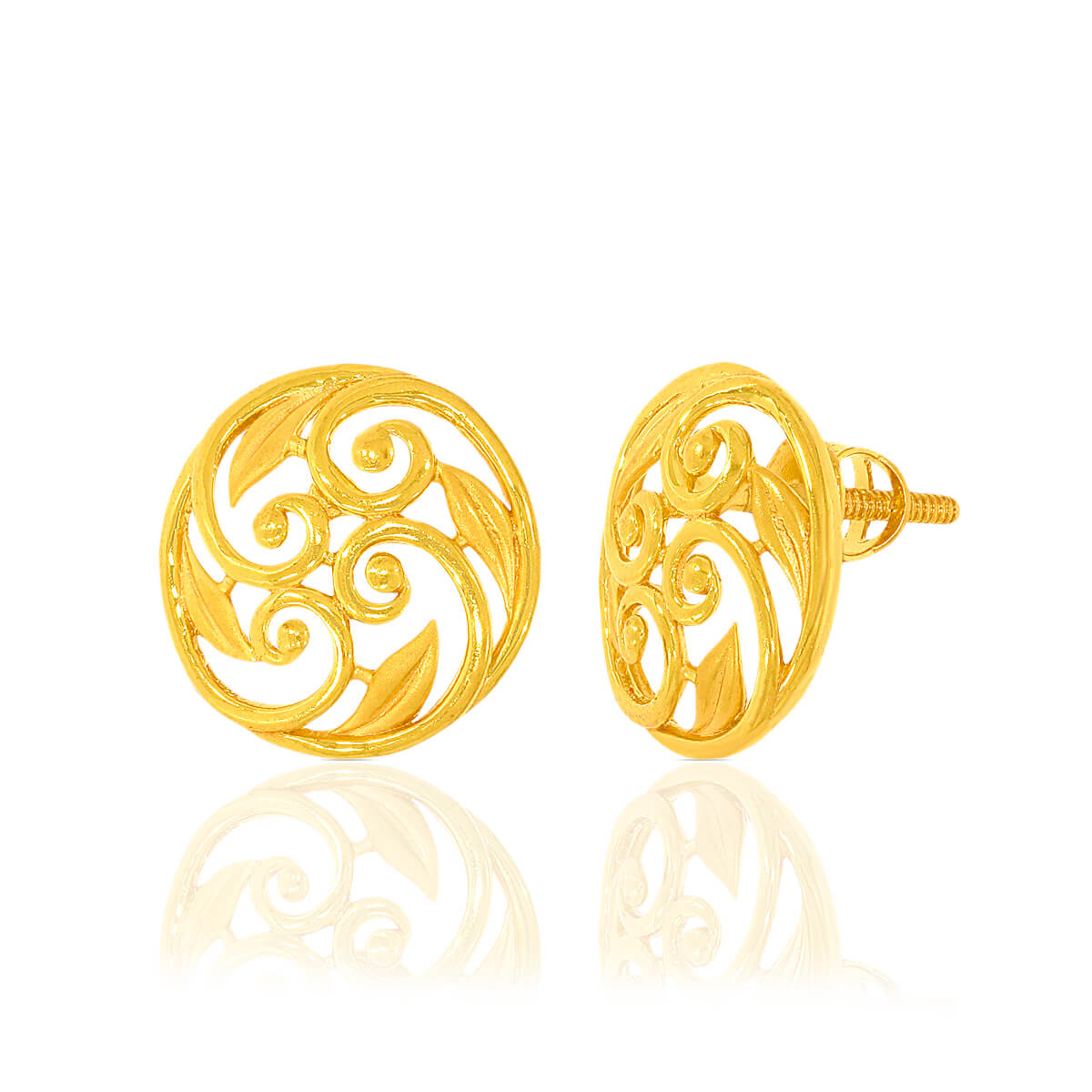 Big & Beautiful Stud Earrings with Free Gold Coin